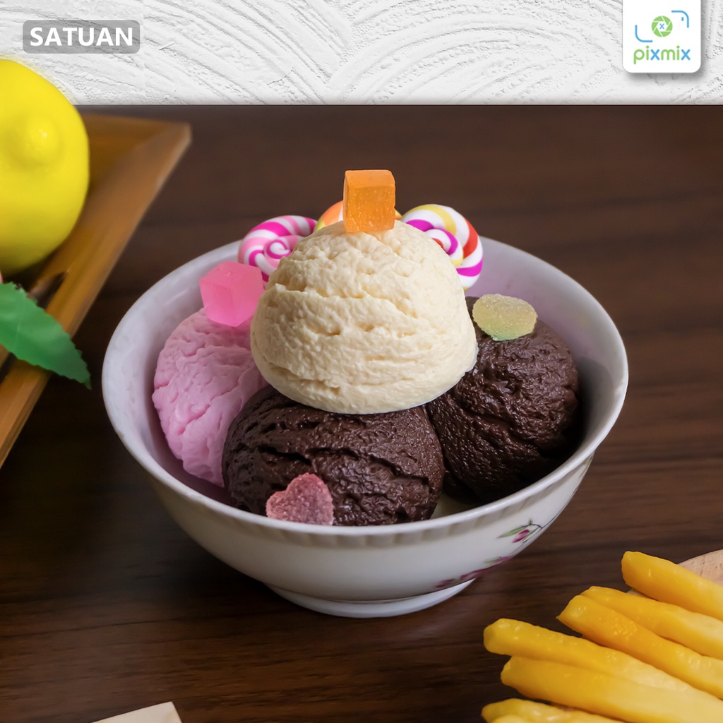 Jual Props Properti Foto Produk 3D Ice Cream Artificial / Fake Es Krim
