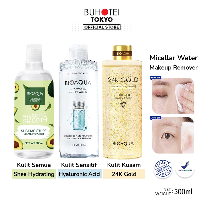 Jual BUHOTEI BIOAQUA Makeup Remover Micellar Water Hyaluronic Acid