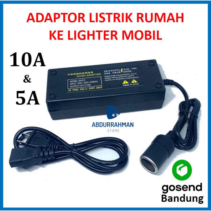 Jual Adaptor Adapter Lighter Konverter Converter Listrik V Ac To Ke V Dc Lighter Car