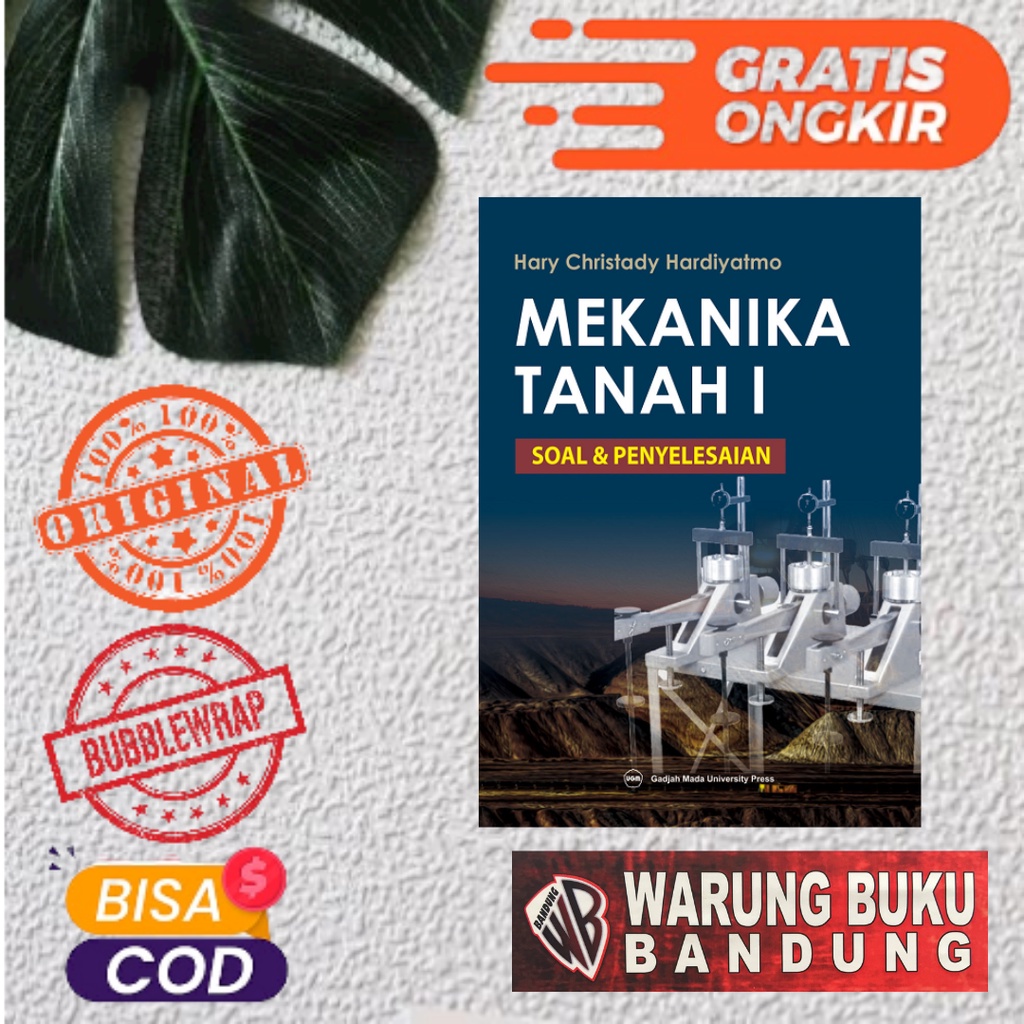 Jual Buku Mekanika Tanah Soal Dan Penyelesaian Hary Christady