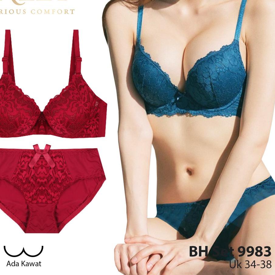 Jual Erv Tally Bra Set Ada Kawat Bahan Brokat Busa Tipis Cup B Kait