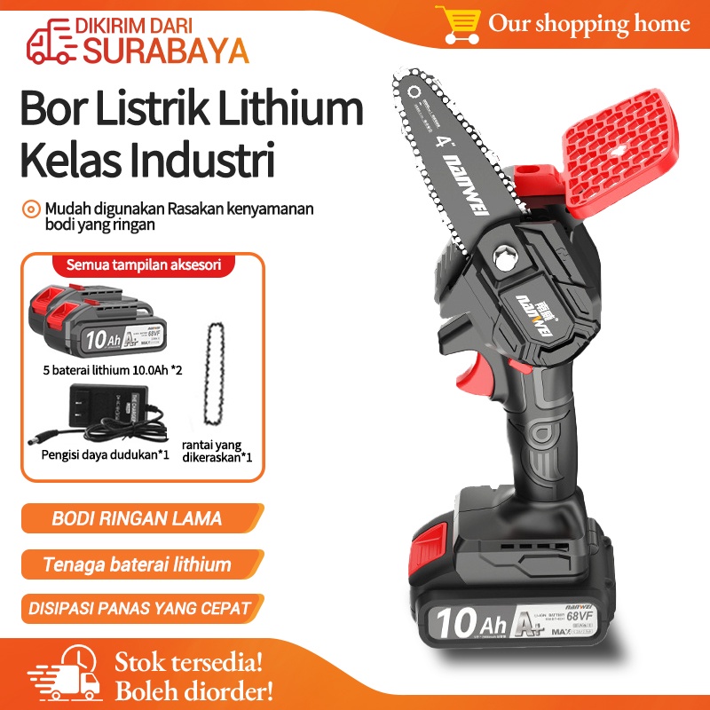 Jual Gergaji Mesin listrik 68 Volt portable potong kayu ranting dan ...