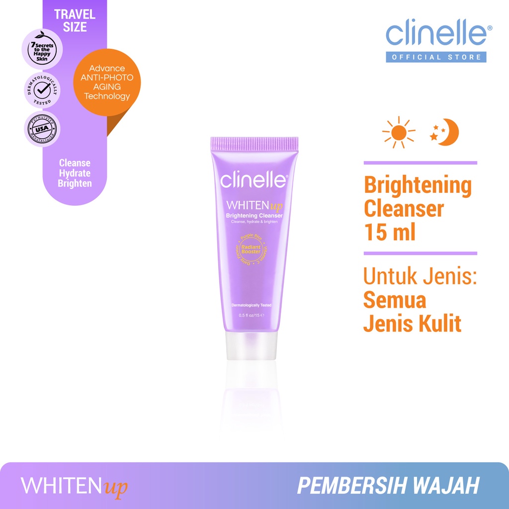 Jual [Travel Size] CLINELLE WhitenUp Brightening Cleanser 15 ml