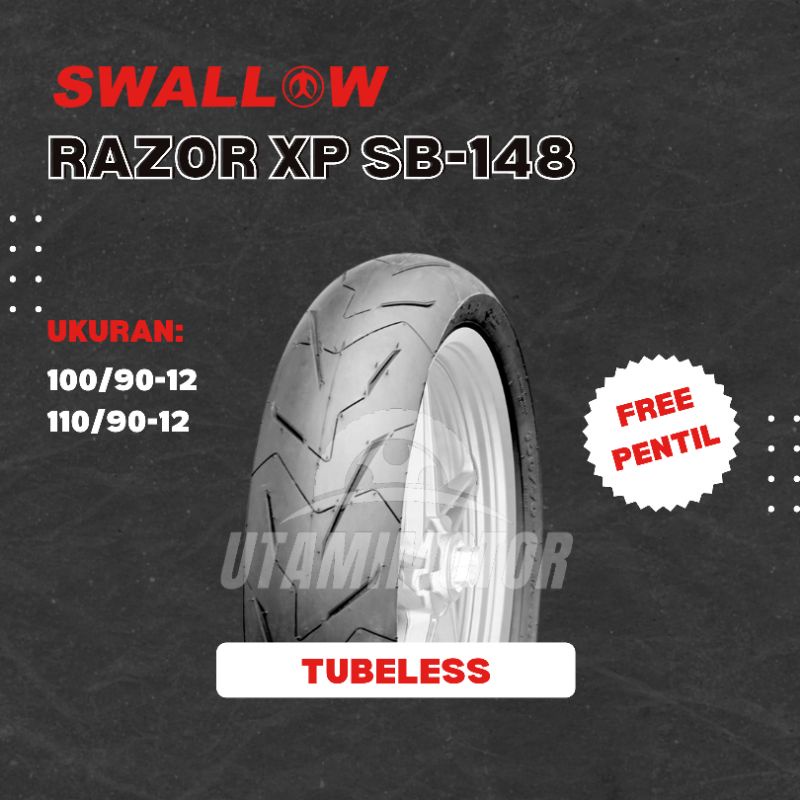 Jual BAN MOTOR SWALLOW RAZOR XP SB-148 RING 12 100/90-12 & 110/90-12 ...