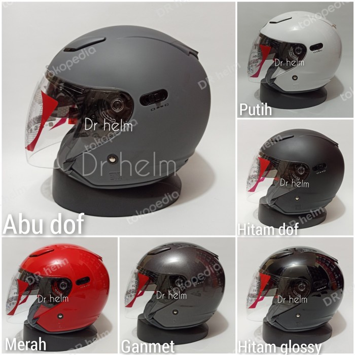 Jual Helm Helm Kyt Dj Maxi Solid Double Visor Half Face | Shopee Indonesia