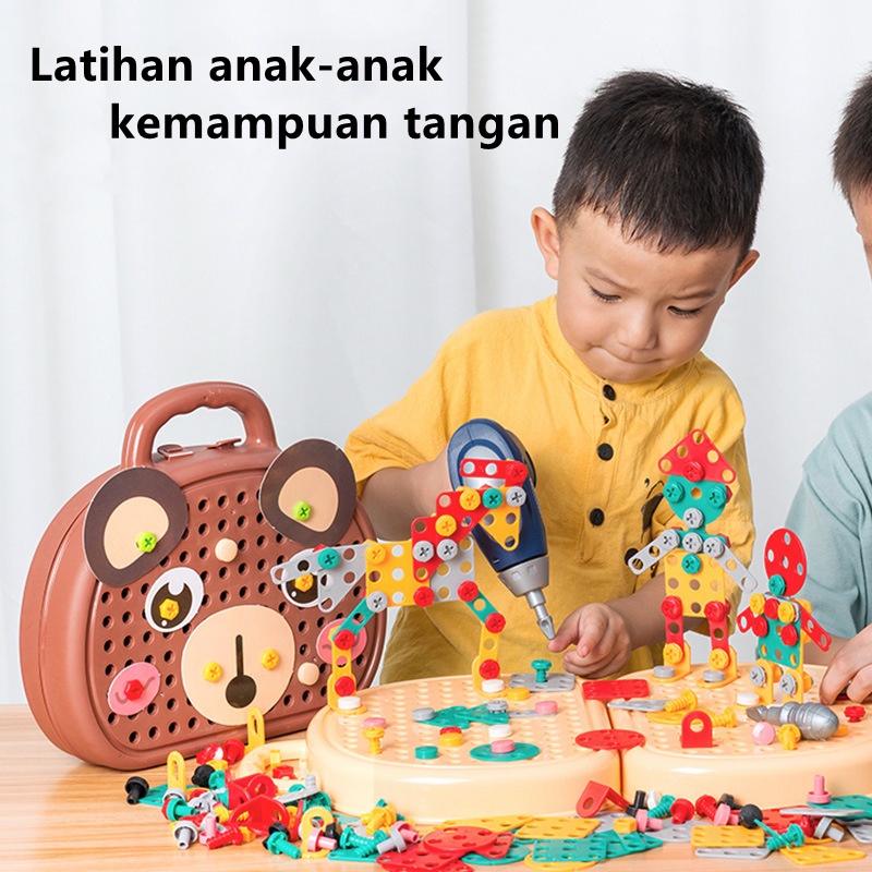 Jual Mainan Tool Set Mainan Drill Bor Obeng Anak Laki-Laki Mainan