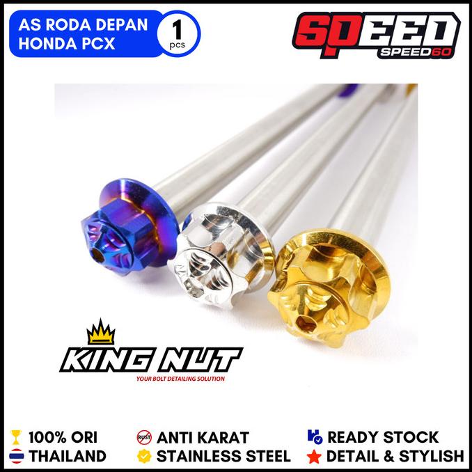 Jual As Roda Depan Honda Pcx Probolt Stainless Gold Blue Silver ...