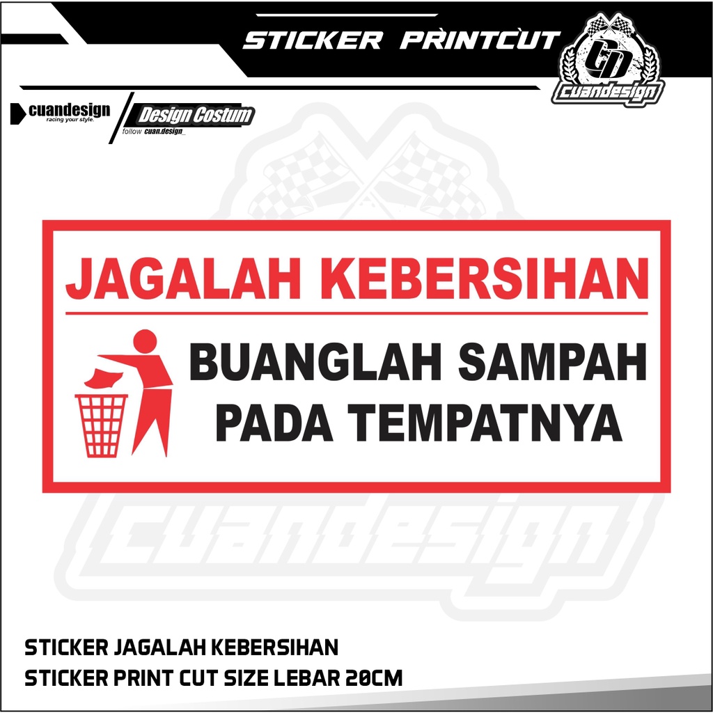 Jual Sticker Stiker Jagalah Kebersihan Shopee Indonesia