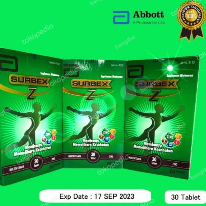 Jual SURBEX Z ISI 30 MULTIVITAMIN UNTUK DAYA TAHAN TUBUH | Shopee Indonesia