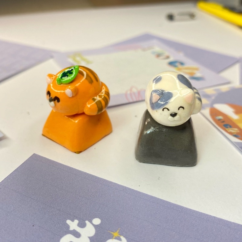 Jual Artisan Keycap Air Dry Clay Handmade | Keycaps R4 | Cute Cat ...