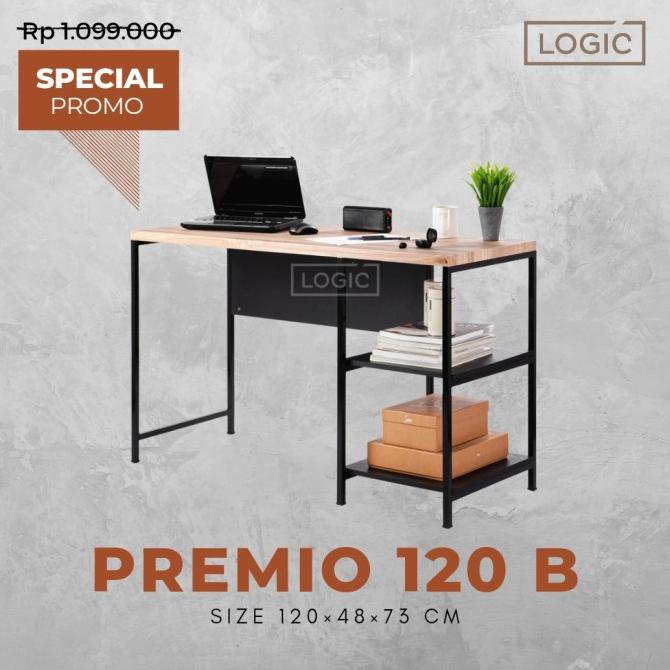 Jual LOGIC Premio 120 B Meja Komputer Kerja Kantor Belajar Tulis Kayu ...