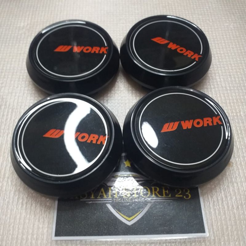 Jual dop roda tutup velg mobil racing VARIASI logo WORK diameter 7,2cm ...