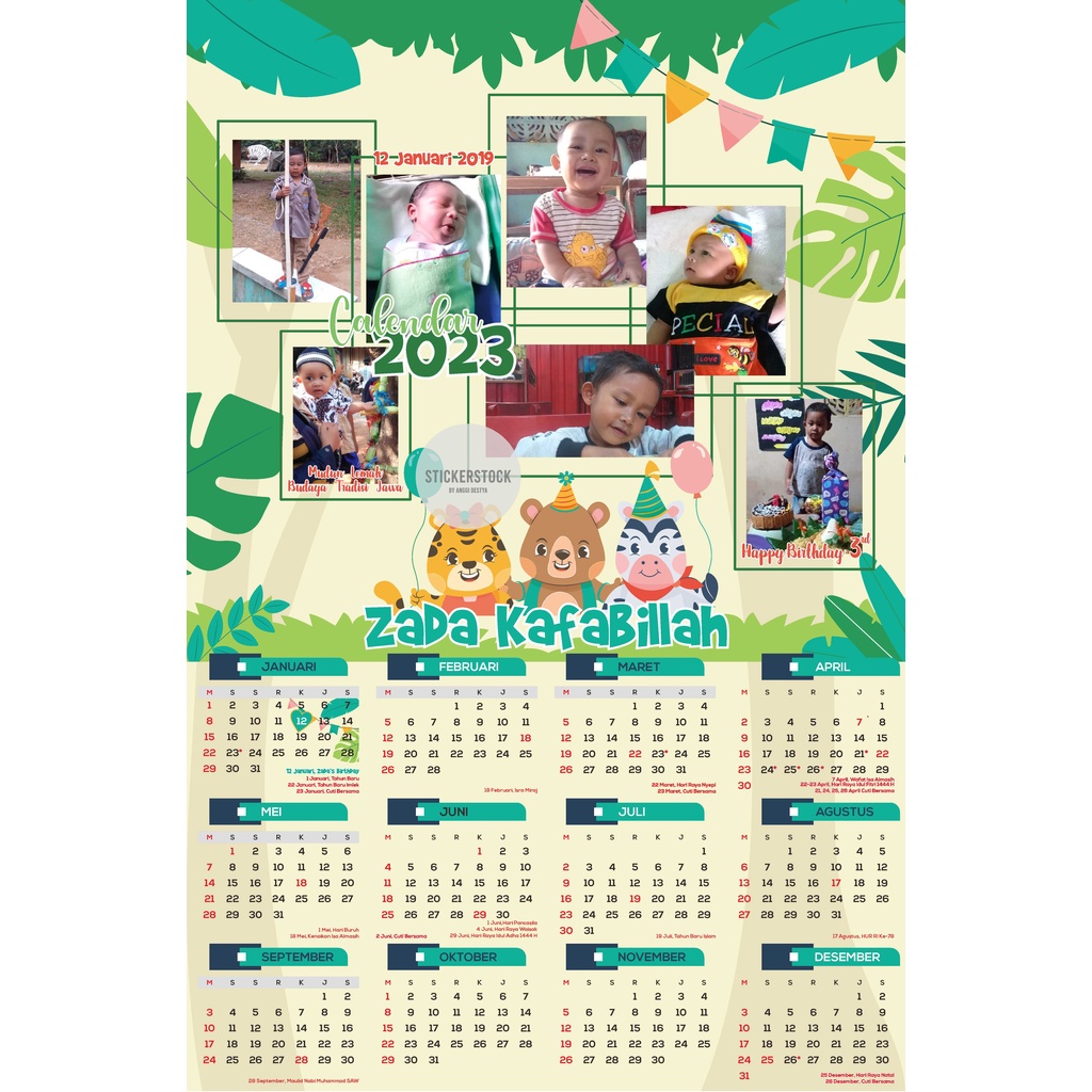 Jual KALENDER DINDING | CUSTOM WALL CALENDAR Ukuran 31 x 47 Cm | Shopee