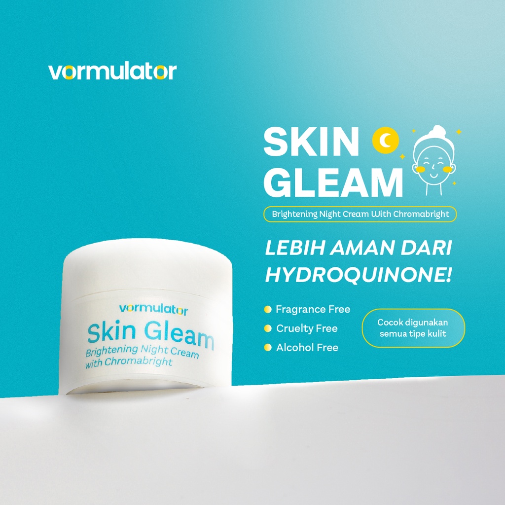 Jual [BPOM] VORMULATOR - Skin Gleam Brightening Night Cream with ...
