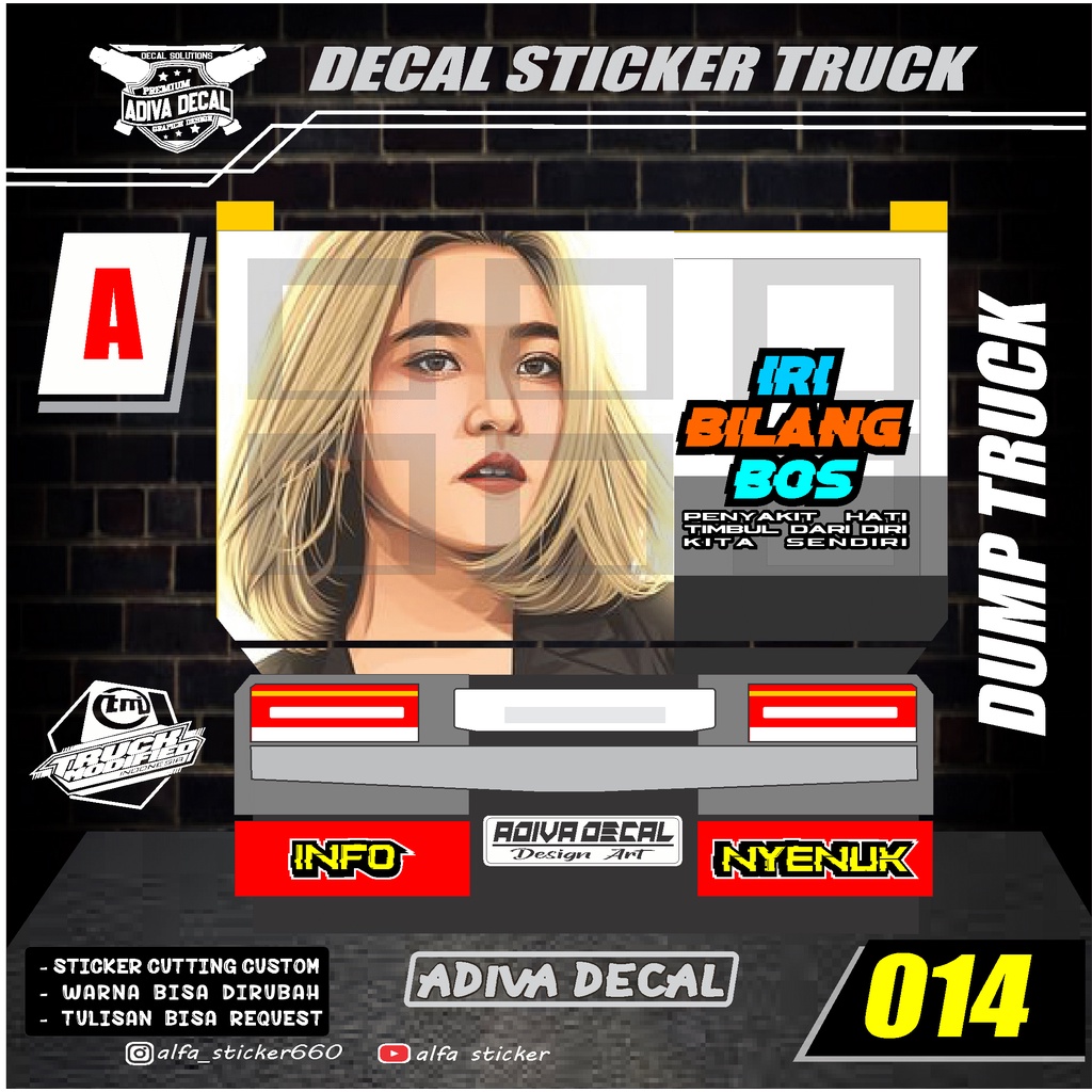 Jual Sticker Decal Pintu Truck Bebas Design Dan Ukuran Sticker Decal Pintu Truck 014 Shopee