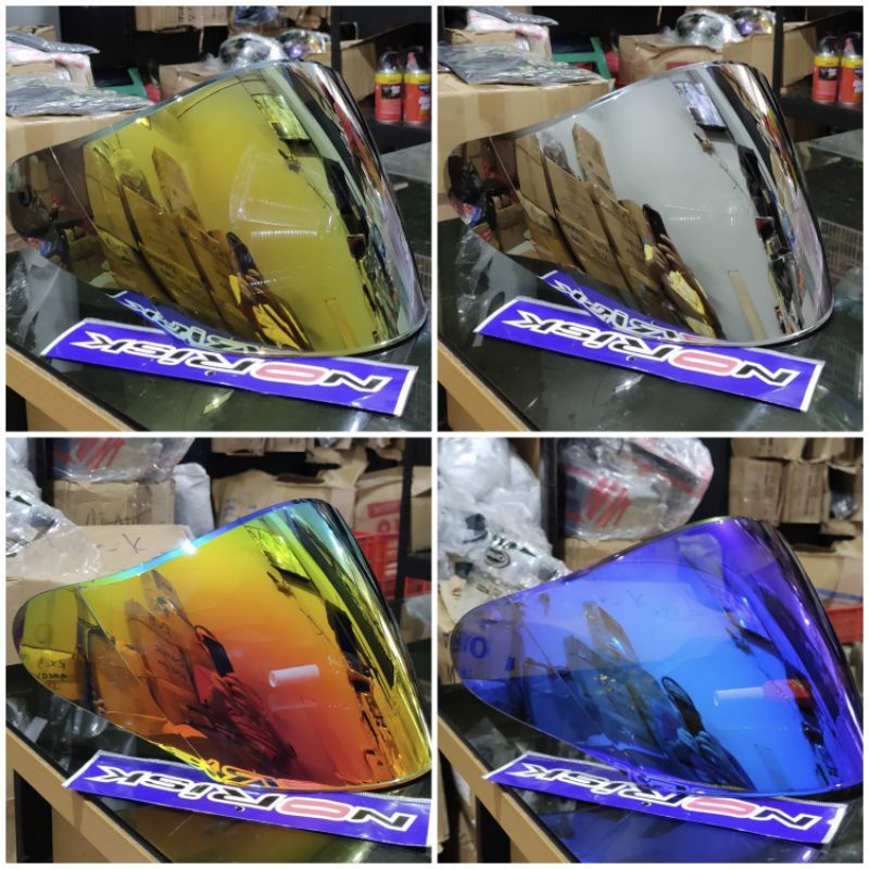 Jual Kaca Flat Visor Iridium Pnp Nhk R Original Norisk Shopee