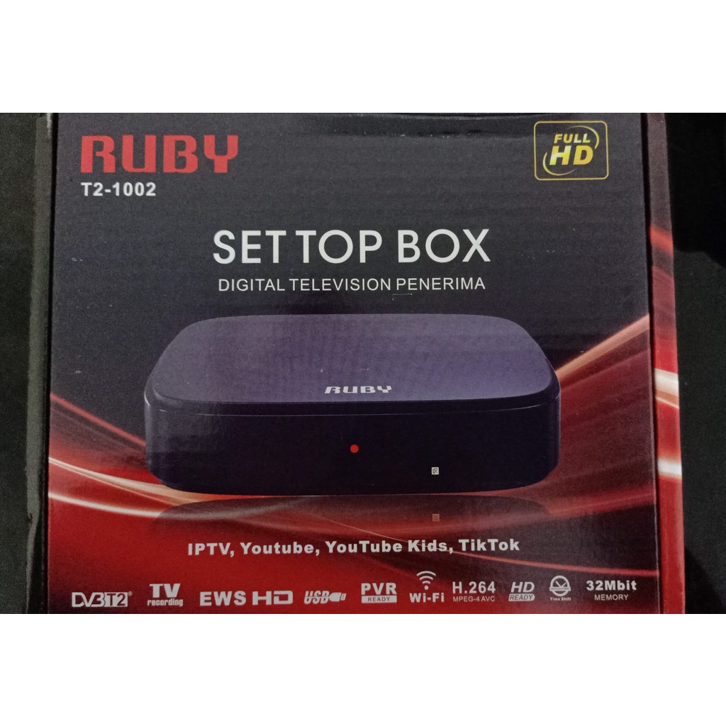 Jual SET TOP BOX RUBY T2-1002 DIGITAL TV FULL HD STB RUBY RECEIVER TV ...
