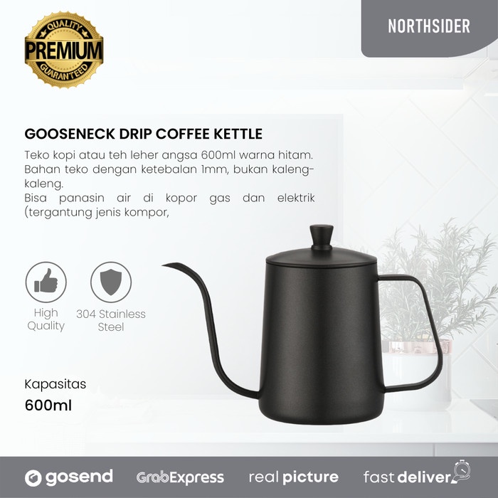 Jual Gooseneck Drip Coffee Kettle 600ml Teko Kopi Leher Angsa Hitam Shopee Indonesia 1618