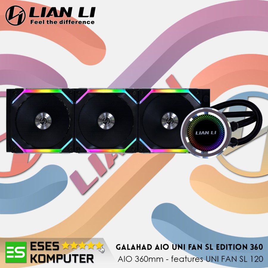 Jual LIAN LI Galahad AIO UNI FAN SL Edition 360 BLACK | AIO 360MM ARGB ...