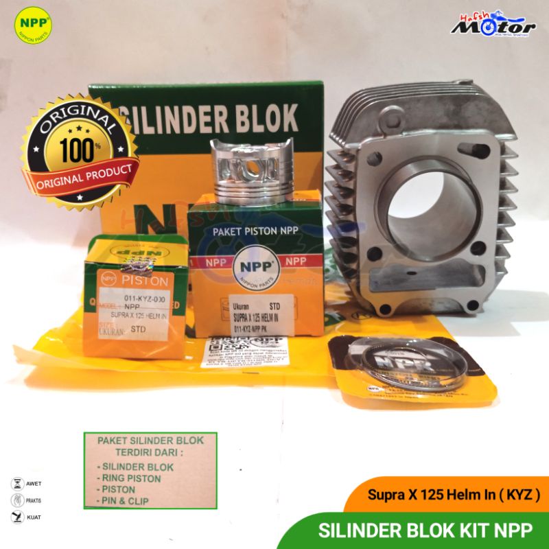 Jual Blok Boring Silinder Cylinder Seher Piston Set Kit Honda Supra X