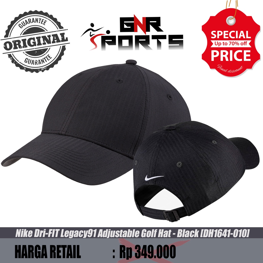 Jual Topi Nike DriFIT Legacy91 Adjustable Golf Hat Black [DH1641010