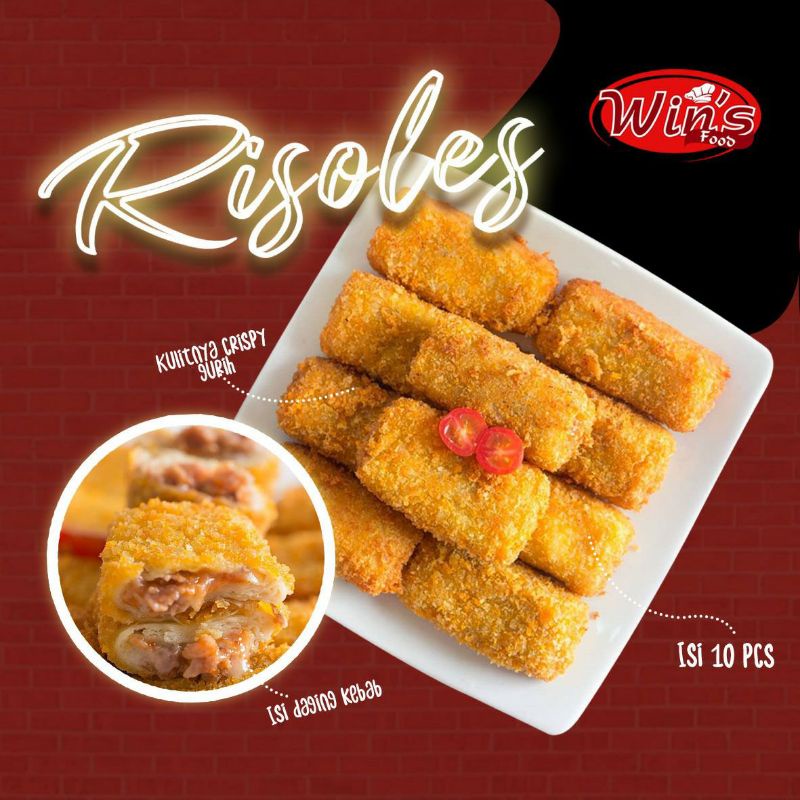Jual WINS RISOLES KEBAB 1 Box isi 10 Pcs | Shopee Indonesia