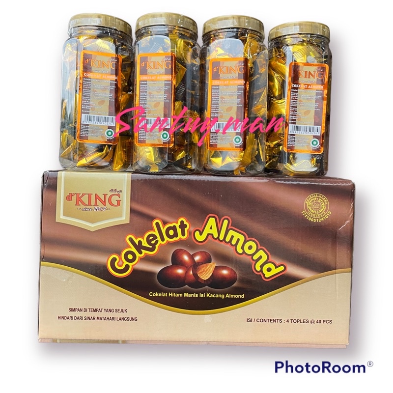 Jual coklat almond musdalifah 1 Kardus Cokelat Almond isi 4 toples D