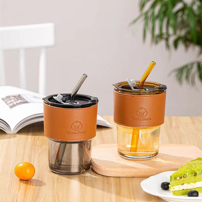 Jual Gelas Tumbler Aesthetic Jzb Gelas Minum Kaca Simple Elegan Water Bottle Cup For Coffee 7302