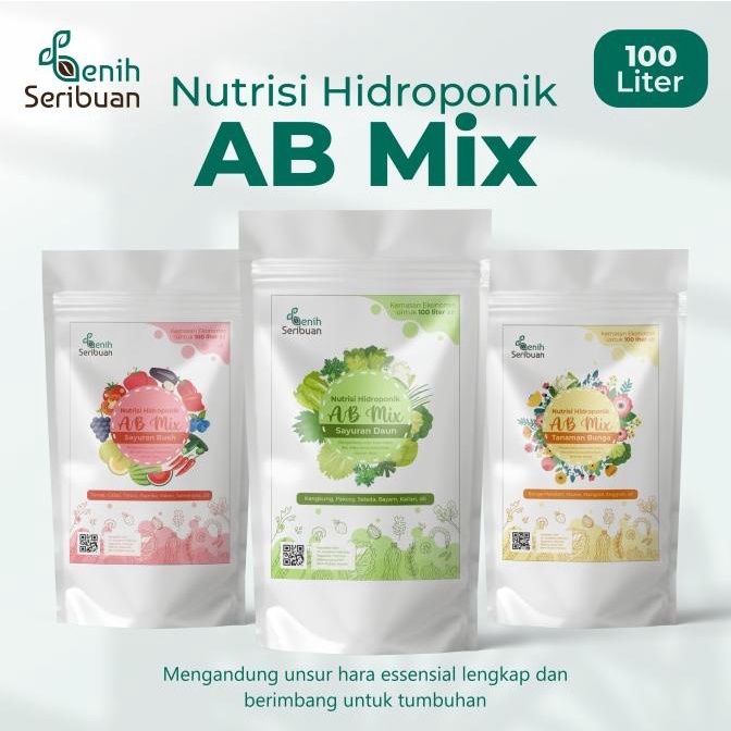 Jual Nutrisi Hidroponik AB Mix Sayuran Daun Tanaman Buah & Bunga 1300 ...