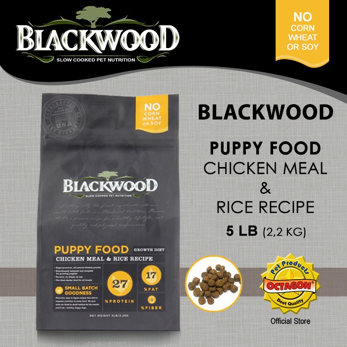 Jual BLACKWOOD DOG FOOD PUPPY CHICKEN & BROWN RICE 5LB Shopee Indonesia