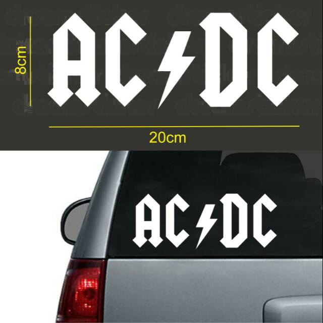 Jual Stiker Mobil Band Musik AC DC - Car Decal Sticker | Shopee Indonesia