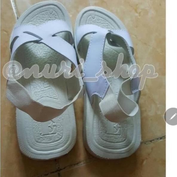 Jual [j 3r ☎] Sepatu Sandal Busa Spon Putih Ihrom Haji Umroh