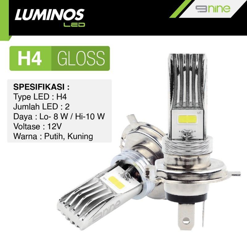 Jual Lampu Led Luminos H4 Pnp Glossy Motor Dc Dua Sisi Hilo Whiteputih Nine Autoseries 5311