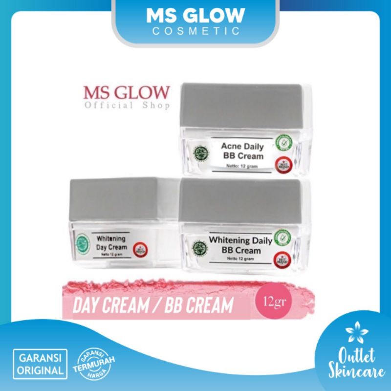 Jual MS GLOW DAY CREAM WHITENING / SUNGLOW/SUNWHITE MS GLOW/ACNE