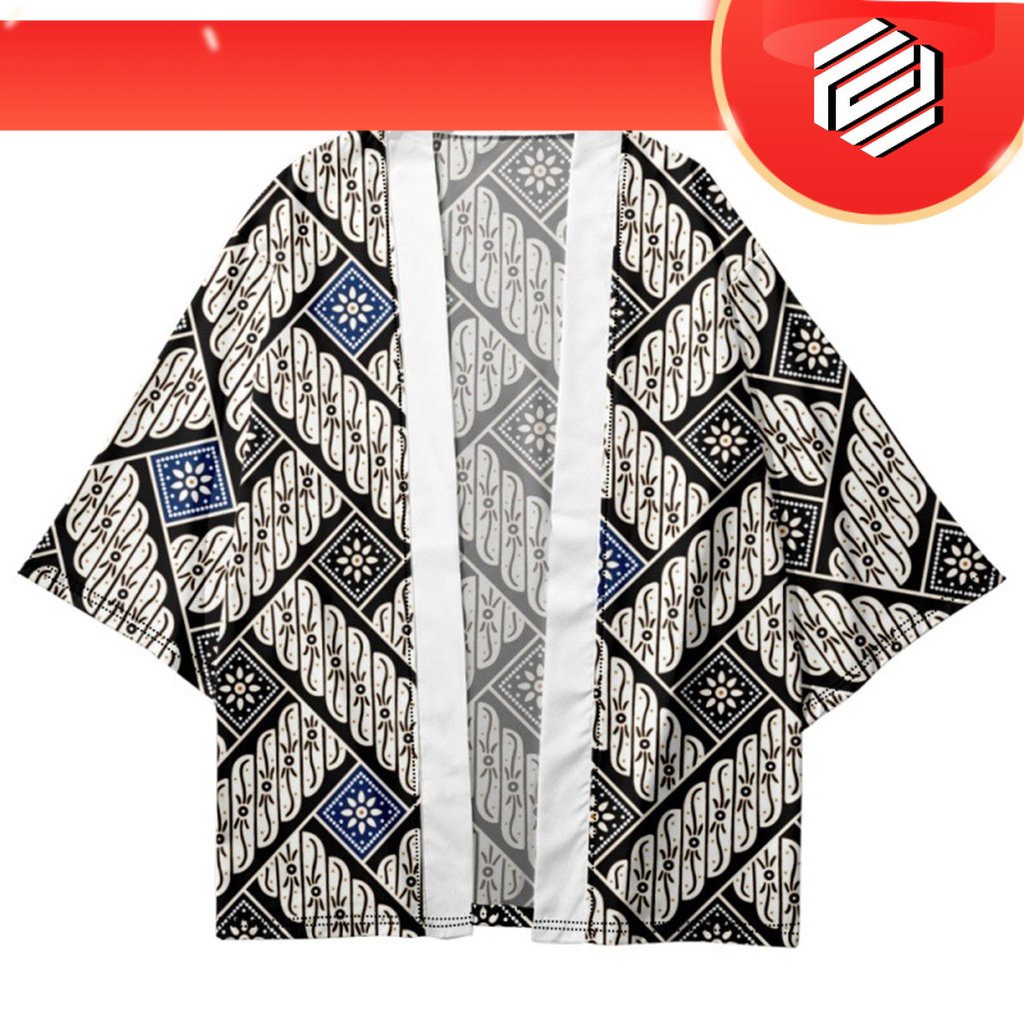 Jual baju COD New Loose Oversized Geometry Solid Summer Kimono Batik ...