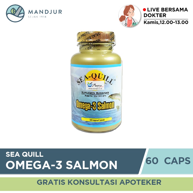 Jual Sea Quill Omega3 Salmon (Isi 60 softgels) Shopee Indonesia
