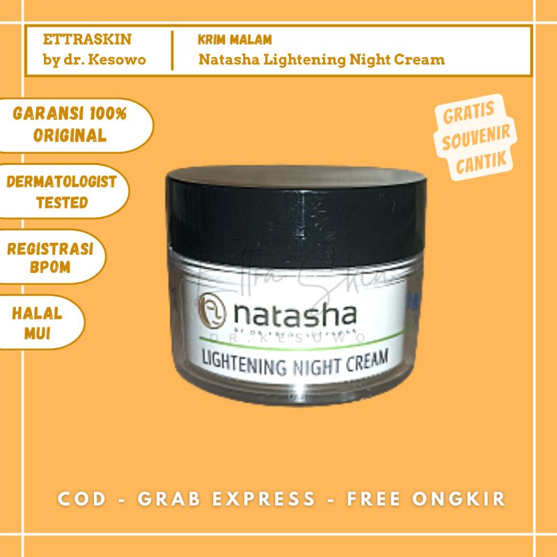 Jual Natasha Skincare Lightening Night Cream Krim Malam