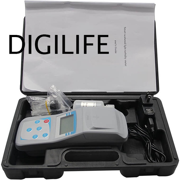 Lab Turbidity Meter, Portable Turbidimeter Water Quality Turbidity Detection Analyzer, Measuring Range 0-200 NTU, 90°Scattered Light Accuracy 0.1 with Backlight, Easy
