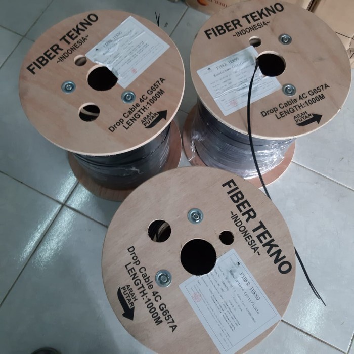Jual Kabel FO Fiber Optik DropCore / Dropwire 4Core 3seling 1000 Meter ...