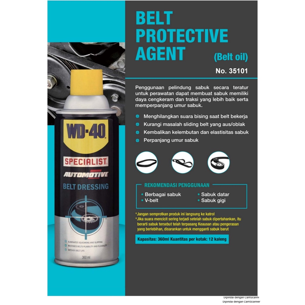 WD-40, Specialist Automotive Belt Dressing 360ml (WD 35101)