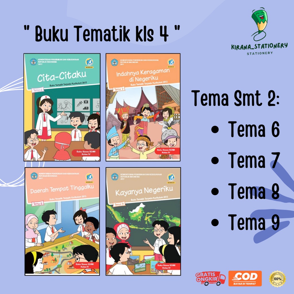 Jual BUKU TEMATIK KELAS 4 SEMESTER 2 TEMA 5 TEMA 6 TEMA 7 TEMA 8 TEMA 9 ...