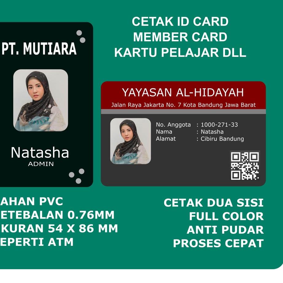 Jual Evz168 Cetak Id Card Pvc Premium Kartu Member Kartu Anggota