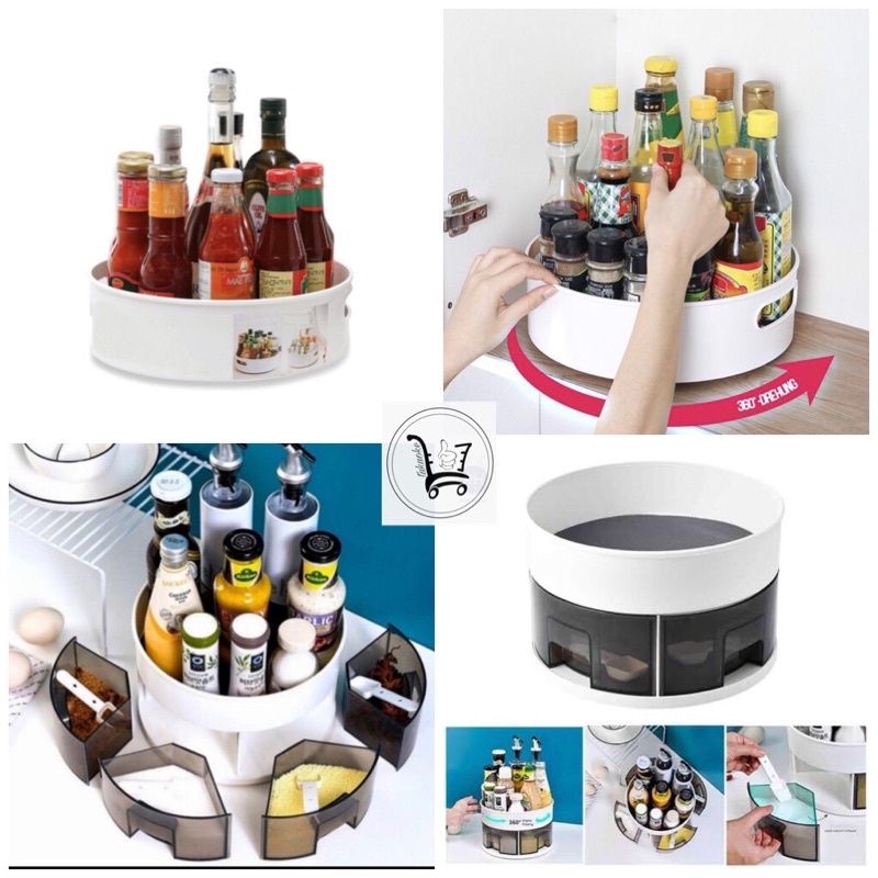 Jual RAK BUMBU PUTAR 360* Wadah Penyimpanan Putar C20/C22 Rak Bumbu Rak