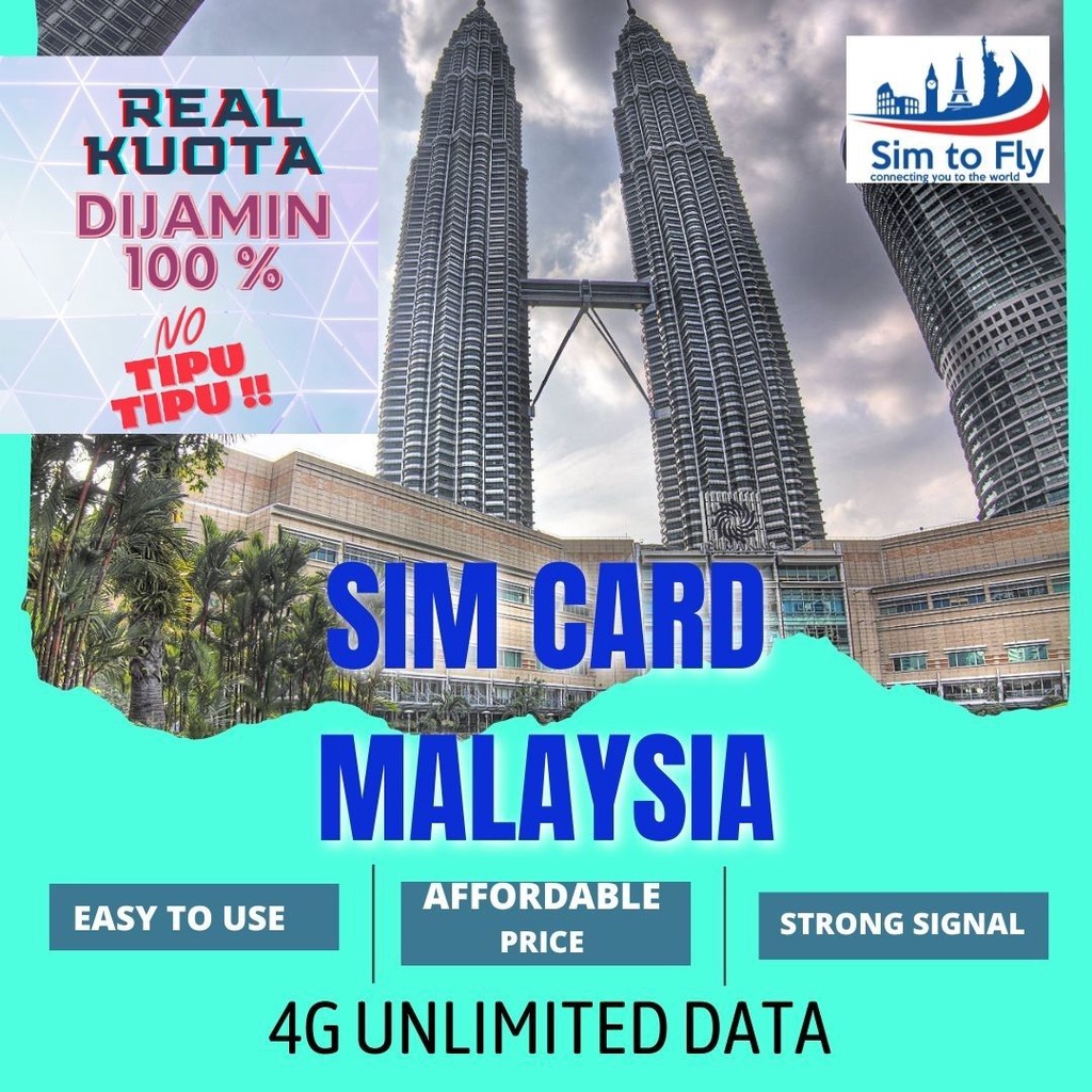 Jual SIM CARD MALAYSIA UNLIMITED DATA 4G ( SIMCARD MALAYSIA ) Shopee