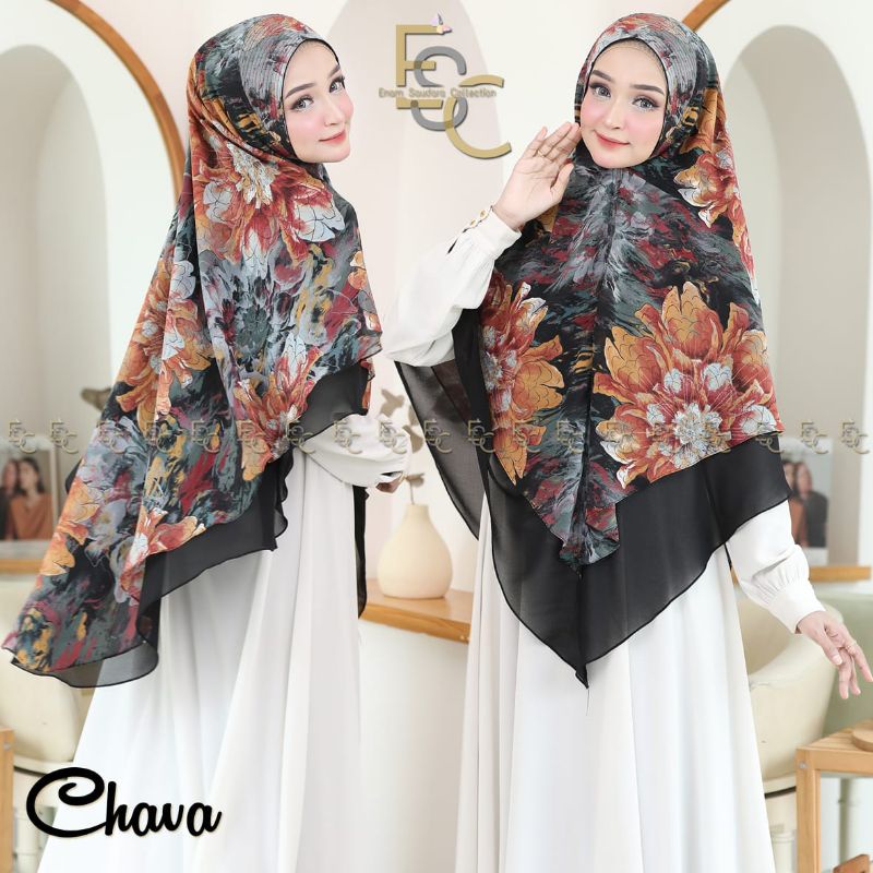 Jual Khimar Printing Motif Chava by Enam Saudara | Shopee Indonesia