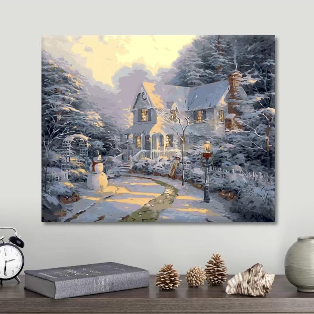 Jual DIY Painting Canvas Paint By Number kit Lukisan 40x50cm | Shopee ...