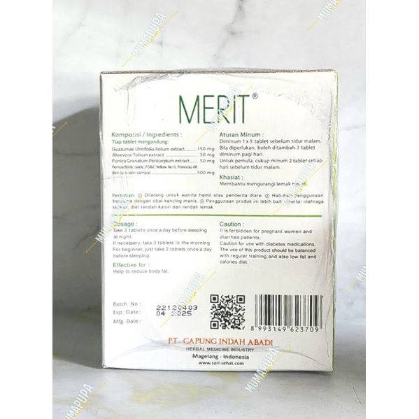 Jual Merit natural body slimming pelangsing tubuh alami | Shopee Indonesia