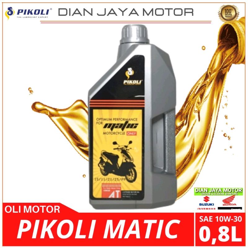 Jual PIKOLI MATIC 0,8L SAE 10W-40 OLI MESIN MATIC PIKOLI MATIC 800 ML ...