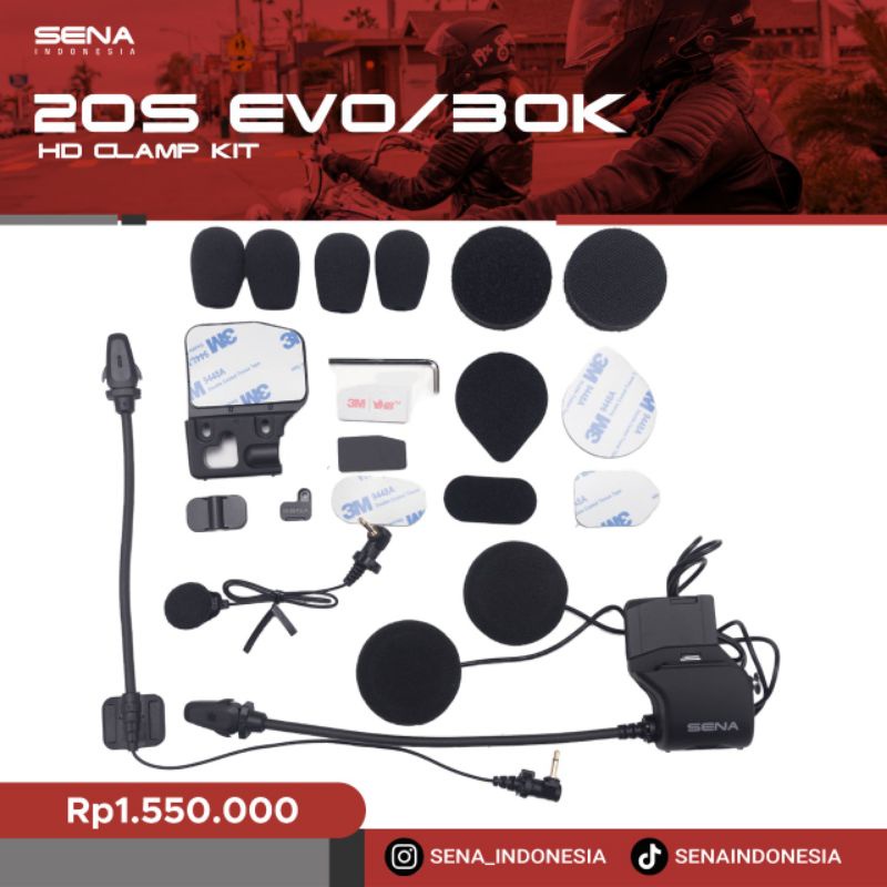 SENA 20S EVO ヘルメットクランプキット Sena Universal Helmet