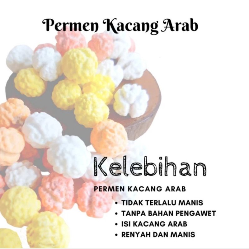 Jual Permen Kacang Arab Manis Oleh Oleh Haji Umrah 500gram | Shopee ...
